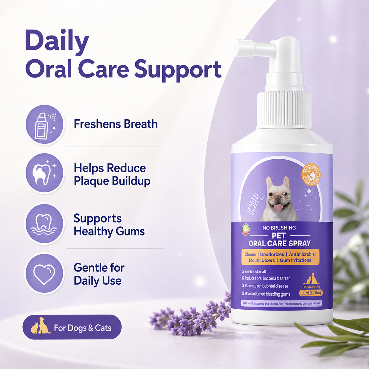 Genuinegyre™ Pet Oral Spray ✅FDA Approved | Freshen Breath, Remove Tartar & Promote gum regeneration, stabilize teeth 🦷🦷