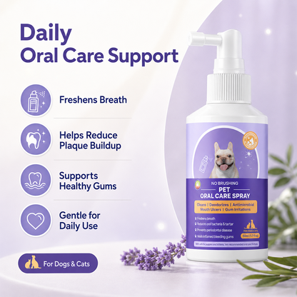 Genuinegyre™ Pet Oral Spray ✅FDA Approved | Freshen Breath, Remove Tartar & Promote gum regeneration, stabilize teeth 🦷🦷