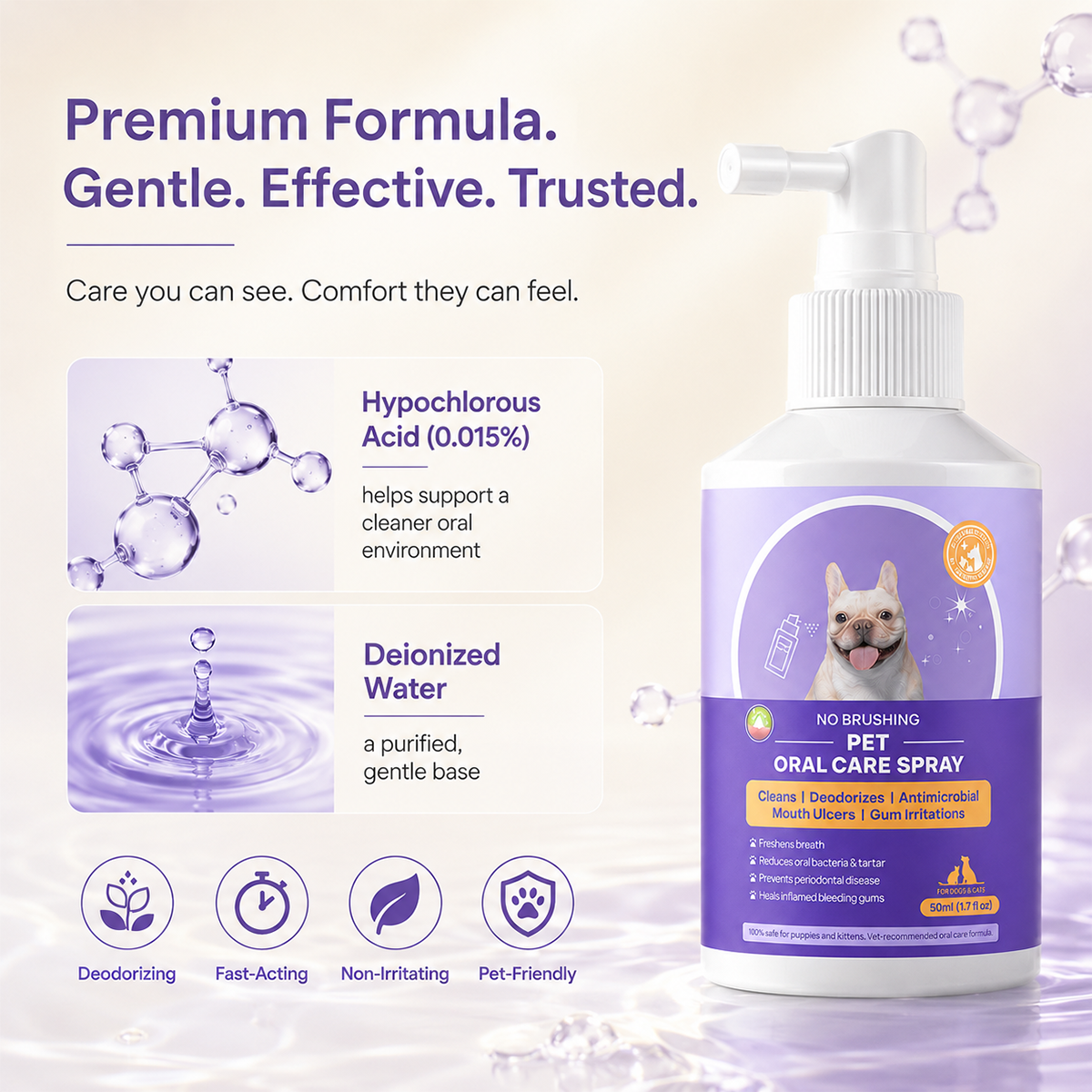 Genuinegyre™ Pet Oral Spray ✅FDA Approved | Freshen Breath, Remove Tartar & Promote gum regeneration, stabilize teeth 🦷🦷