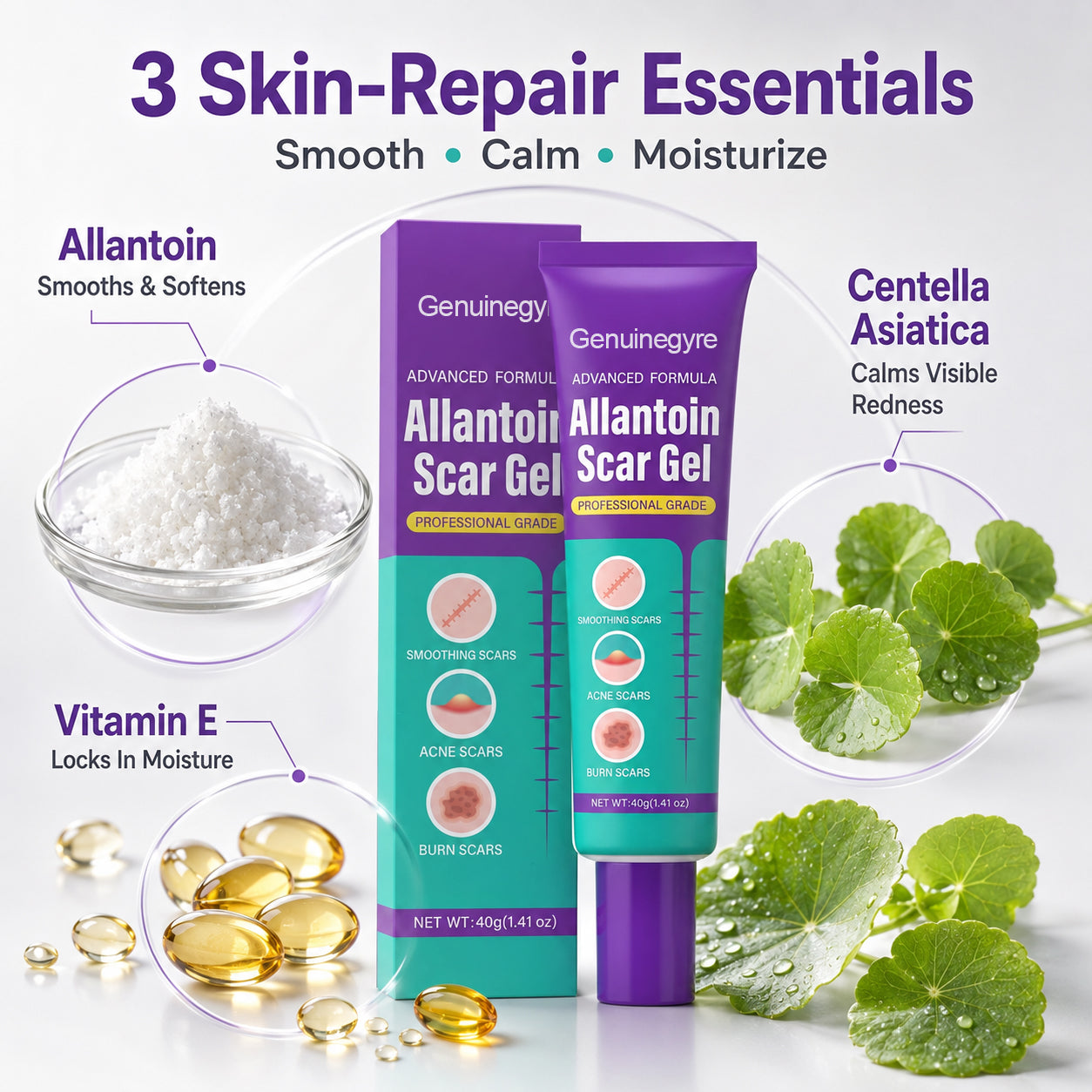 Genuinegyre® Allantoin Scar Gel- limited-time discount