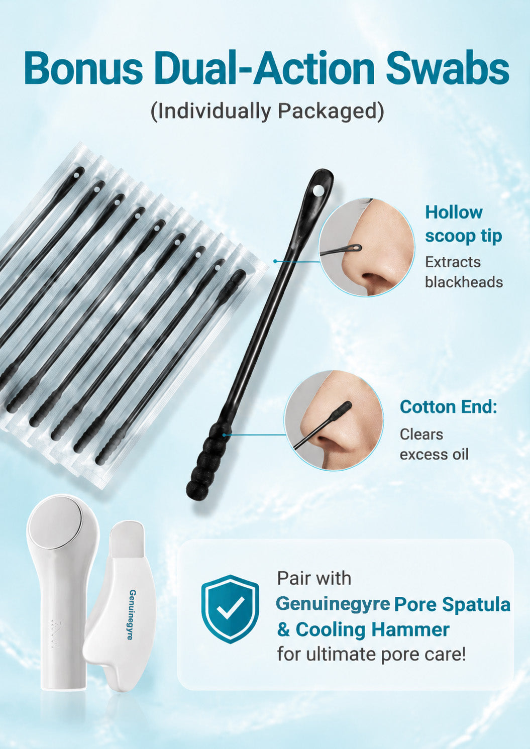 Genuinegyre® 💧Deep Cleansing Blackhead Strips -🫧 Triple-Enzyme Tech Oil-Free Instantly Unclogs Pores (Unisex)
