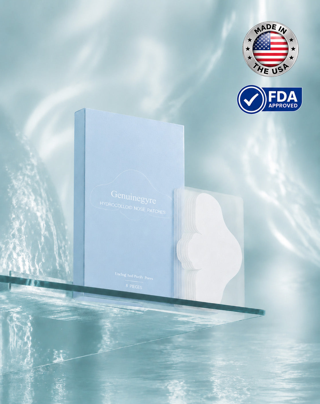 Genuinegyre® 💧Deep Cleansing Blackhead Strips -🫧 Triple-Enzyme Tech Oil-Free Instantly Unclogs Pores (Unisex)