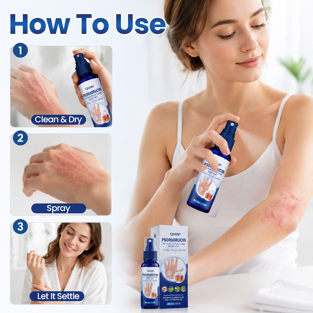 QIAWI® PsoriaMucin No-Rub Itch & Flake Relief Mist